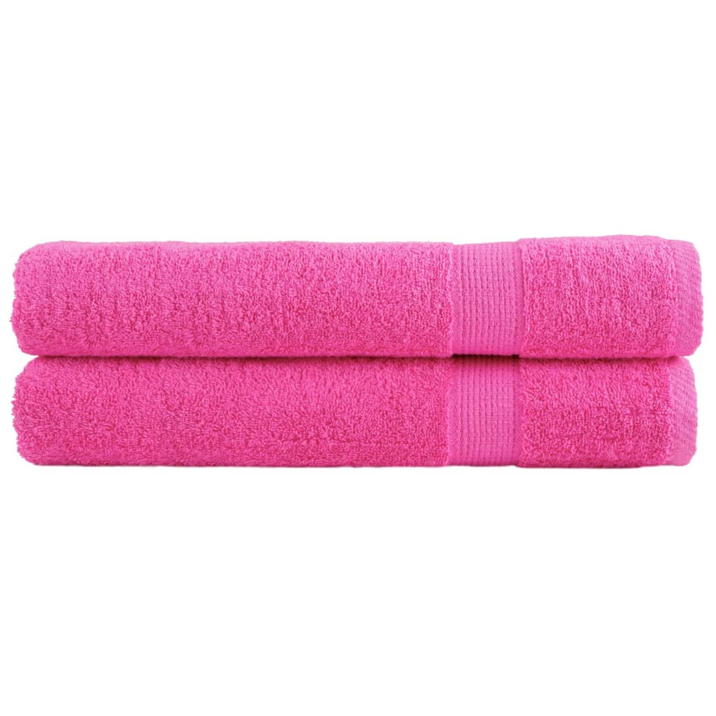 VidaXL Handtücher, 2 Stück, 600 g/m², 100 x 200 cm, rosa