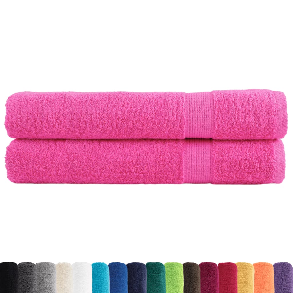 VidaXL Handtücher, 2 Stück, 600 g/m², 100 x 200 cm, rosa