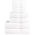 VidaXL 8-teiliges Handtuchset, 600 g/m², weiß