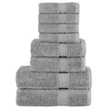 VidaXL 8-teiliges Handtuchset, solund 600 g/m², grau