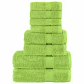 VidaXL 8-teiliges Handtuchset, 600 g/m², Apfelgrün