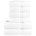 VidaXL 6-teiliges Handtuchset, 600 g/m², weiß