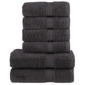 VidaXL 6-teiliges Handtuchset, 600 g/m², Anthrazit
