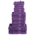 Vidaxl 12-delige handdoekenset solund 600 g m² paars