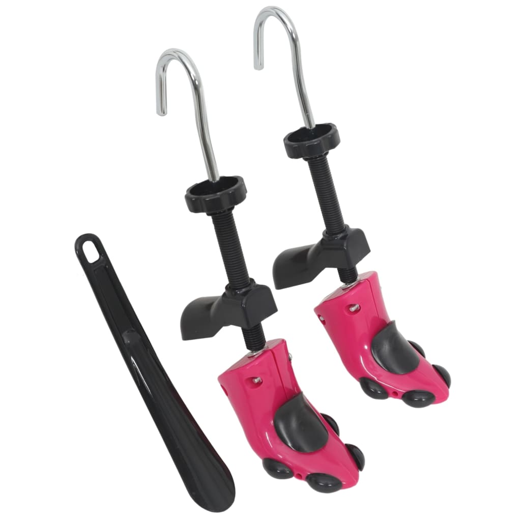 VidaXL Schuhspanner mit Schuhanzieher EU 34-40 Kunststoff Rosa