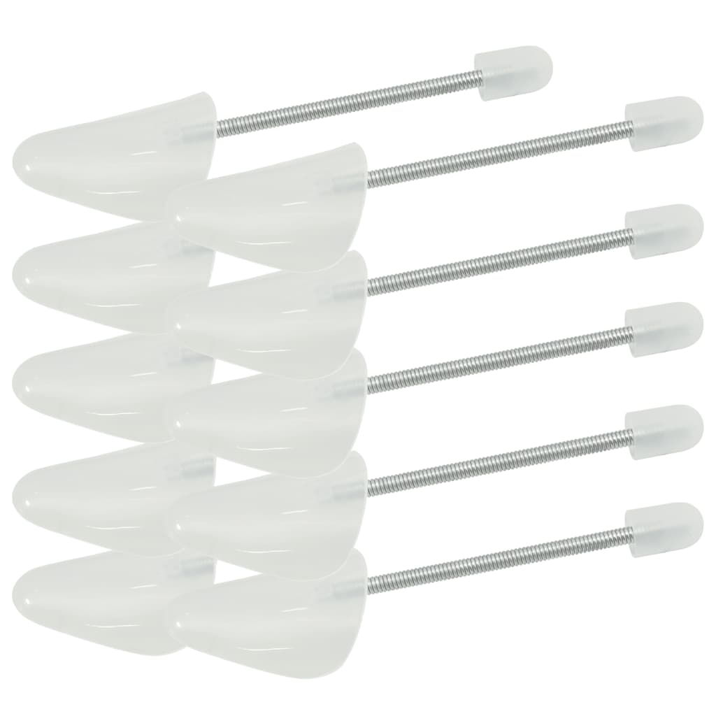 VidaXL Schuhspanner, 5 Paar, EU 35-38, Kunststoff, Weiß