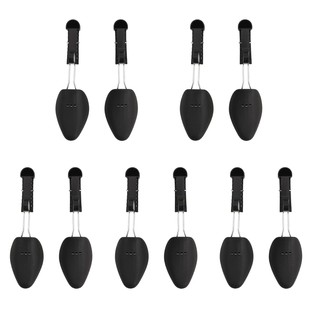 VidaXL Schuhspanner, 5 Paar, EU 35-38, Kunststoff, Schwarz