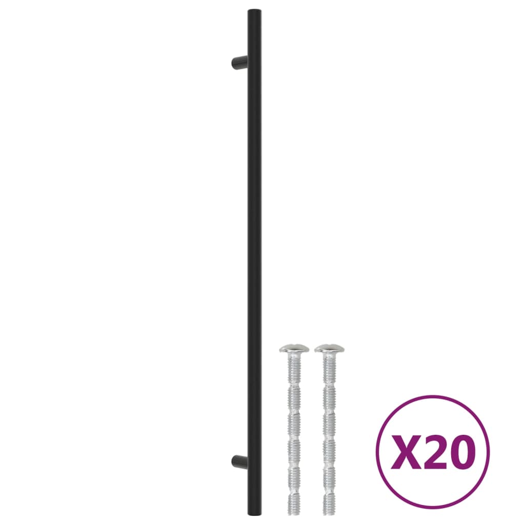 Vidaxl handvatten 20 st 320 mm roestvrij staal zwart
