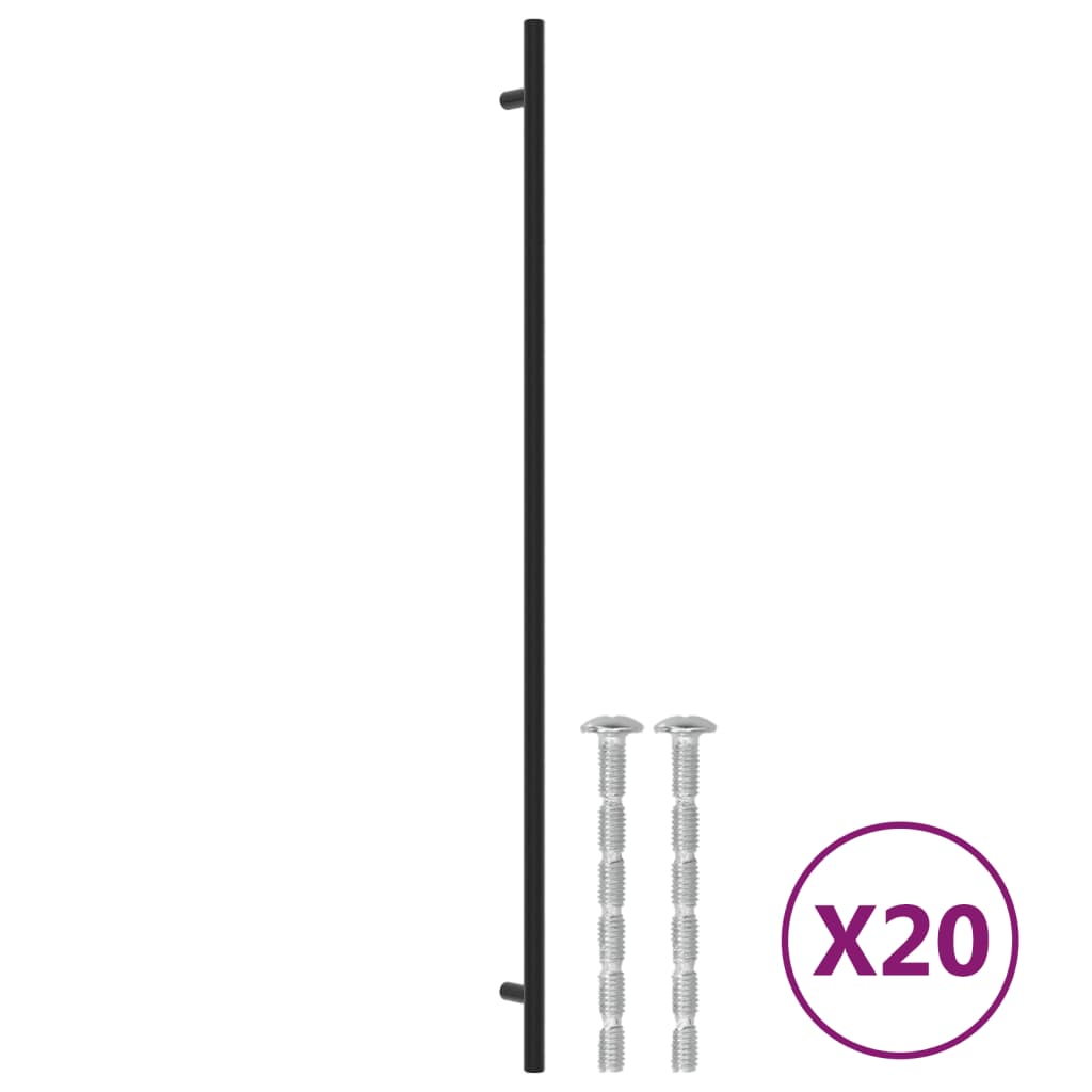 Vidaxl handvatten 20 st 480 mm roestvrij staal zwart