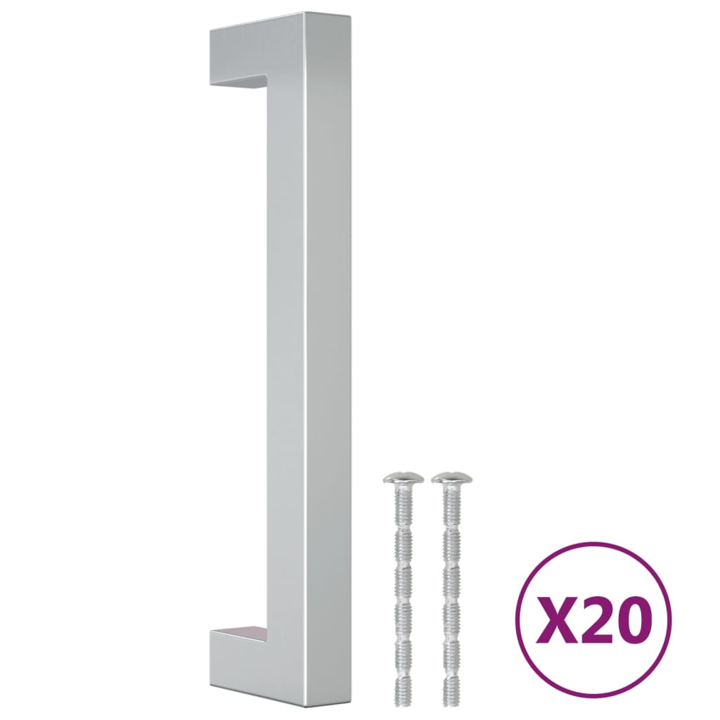 Vidaxl handvatten 20 st 128 mm roestvrij staal zilverkleurig
