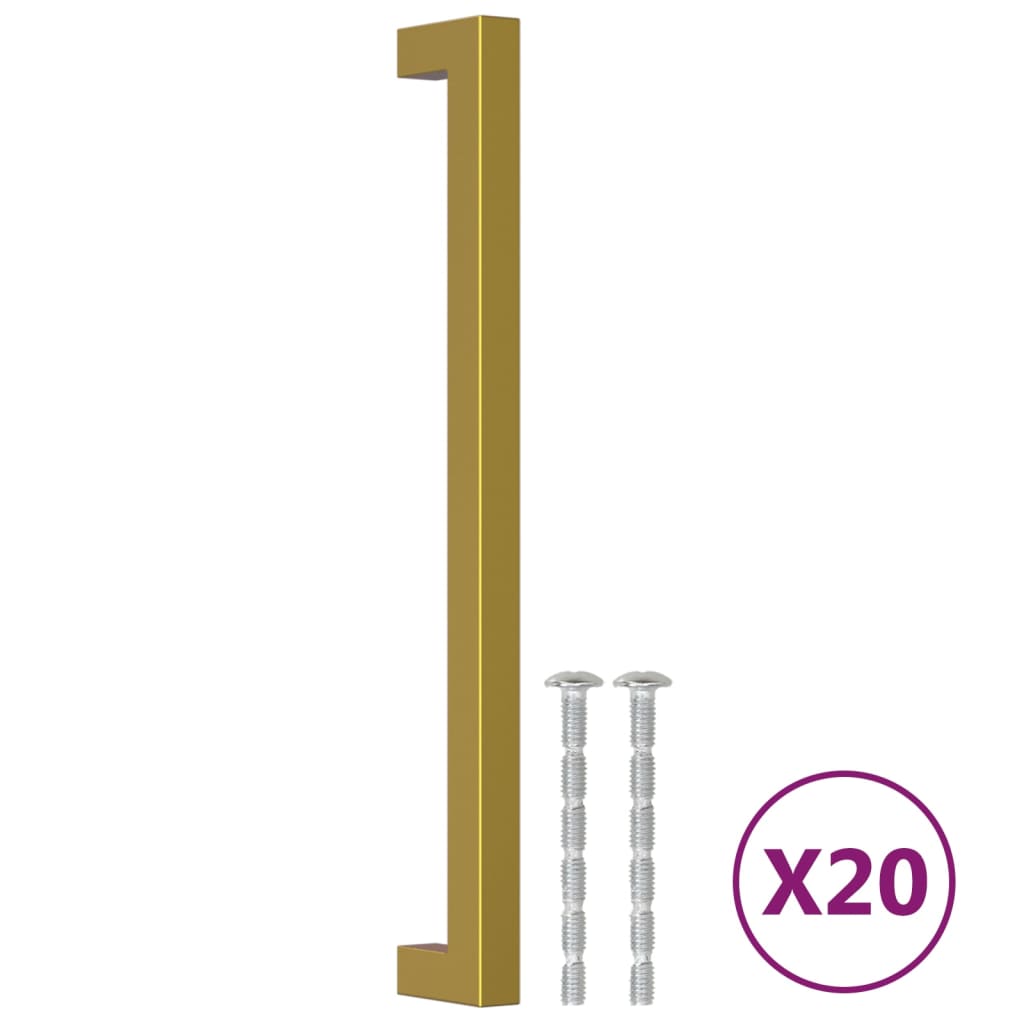 Vidaxl handvatten 20 st 224 mm roestvrij staal goudkleurig