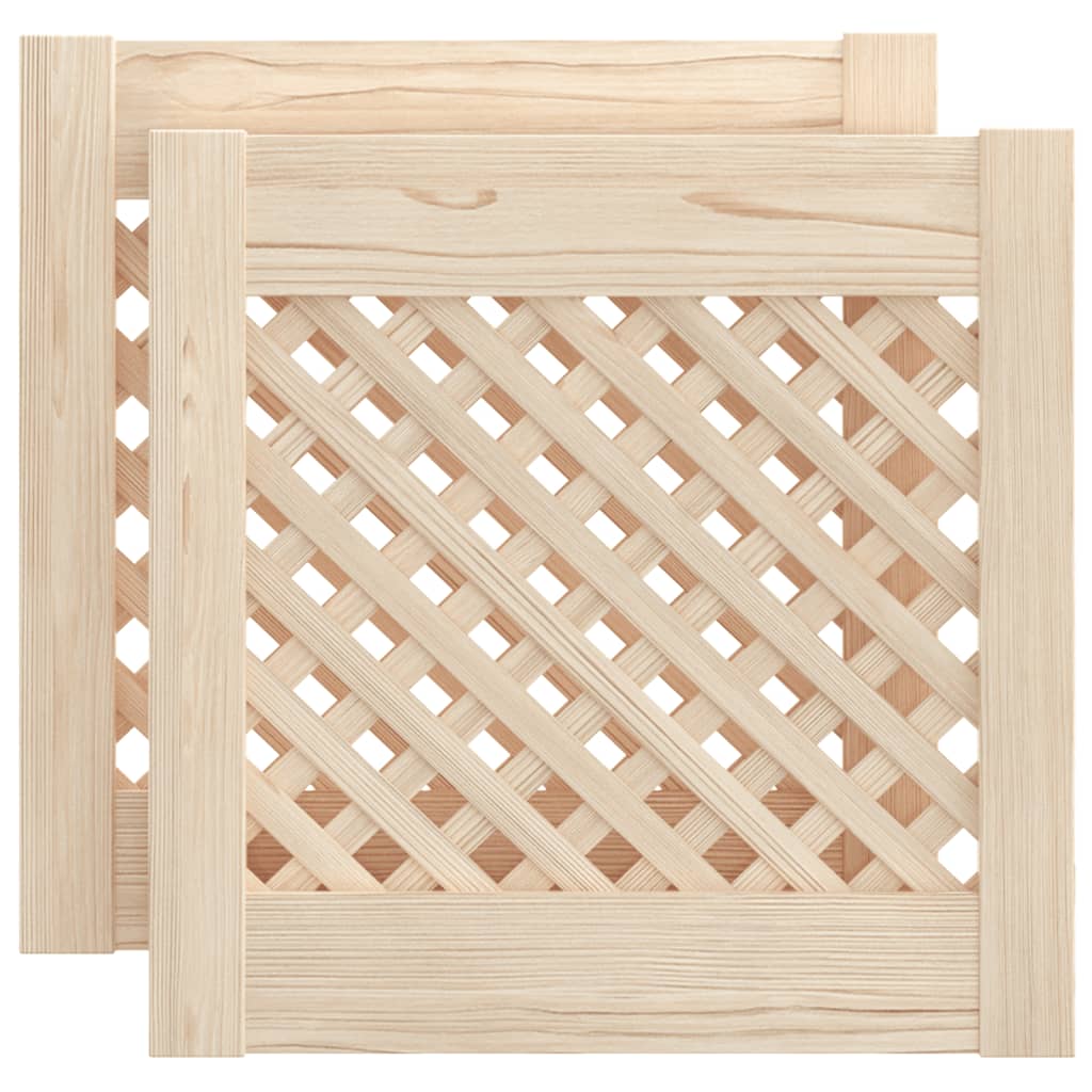 VidaXL Schranktüren mit Lamellen, 2 Stück, 39,5 x 39,5 cm, massives Kiefernholz