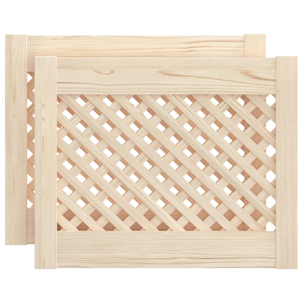 VidaXL Schranktüren mit Lamellen, 2 Stück, 49,5 x 39,5 cm, massives Kiefernholz