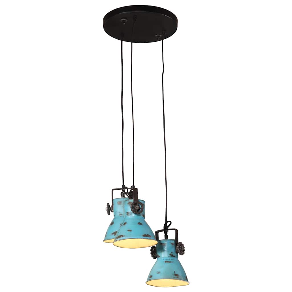 VidaXL Pendelleuchte 25 W E27 30x30x100 cm Antikblau