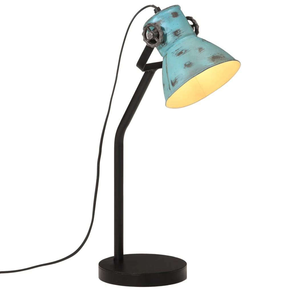 VidaXL Schreibtischlampe 25 W E27 17x17x60 cm Antikblau