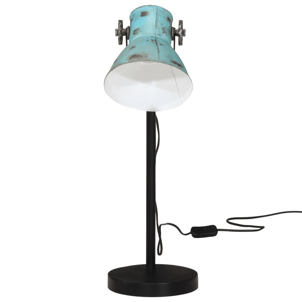 VidaXL Schreibtischlampe 25 W E27 17x17x60 cm Antikblau