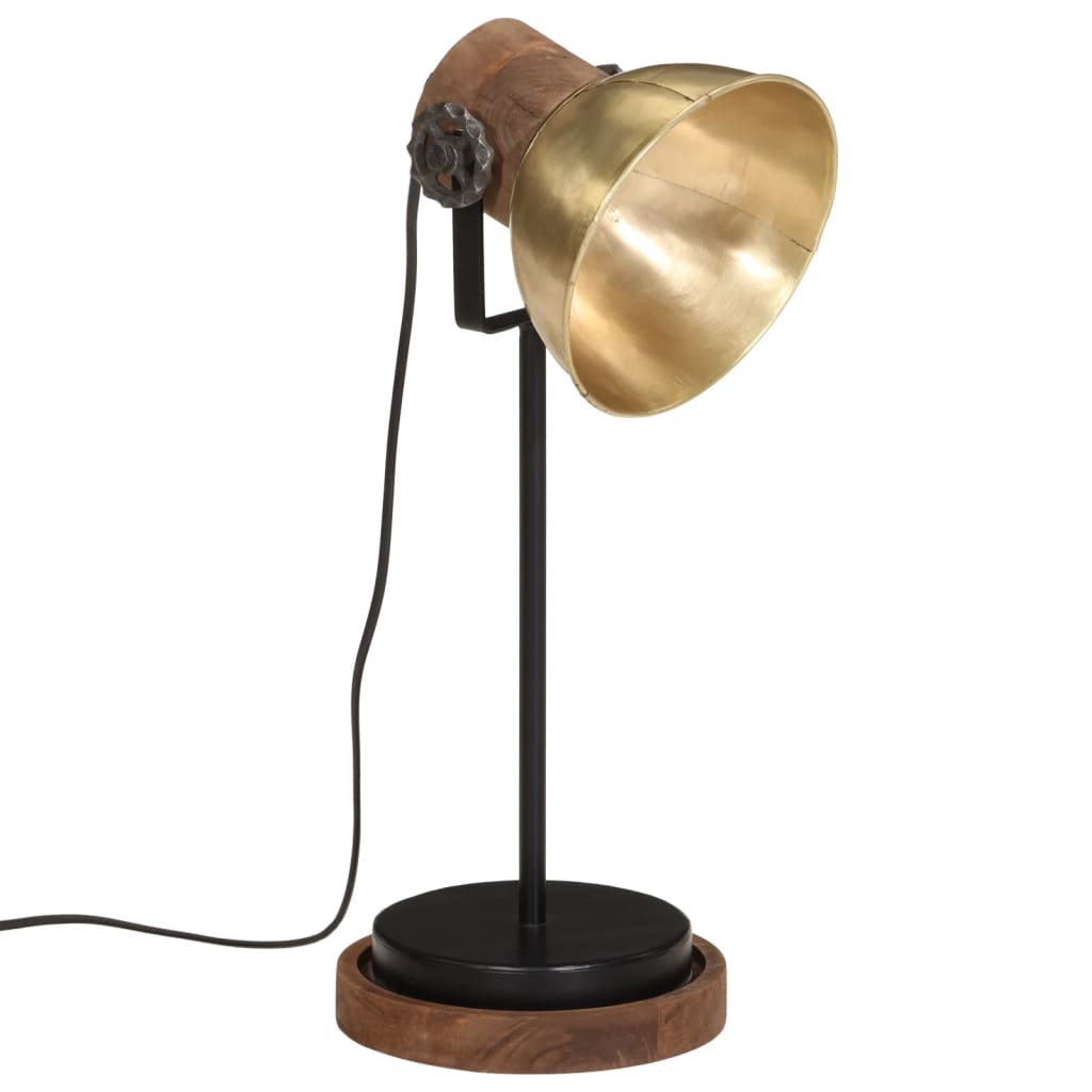 VidaXL Schreibtischlampe 25 W E27 17x17x50 cm Antikmessing