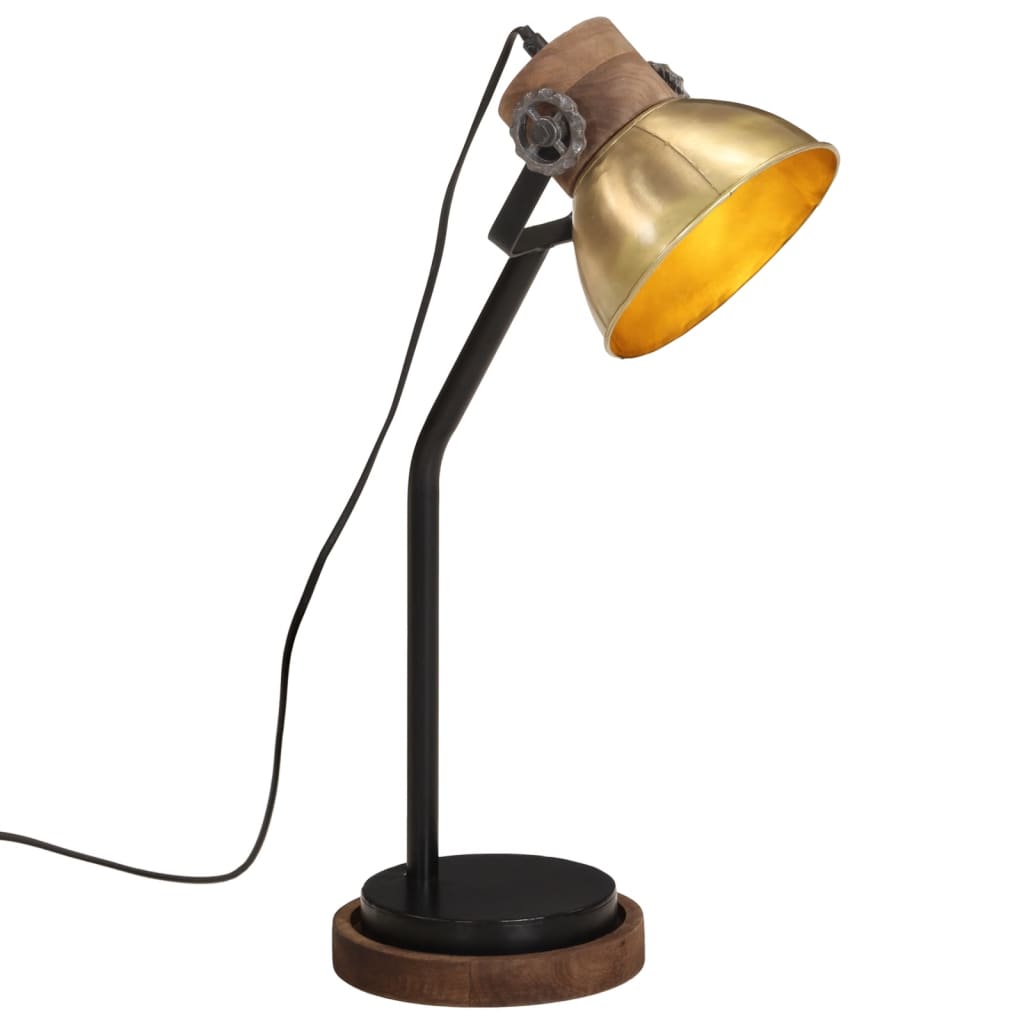 VidaXL Schreibtischlampe 25 W E27 18x18x60 cm Antikmessing