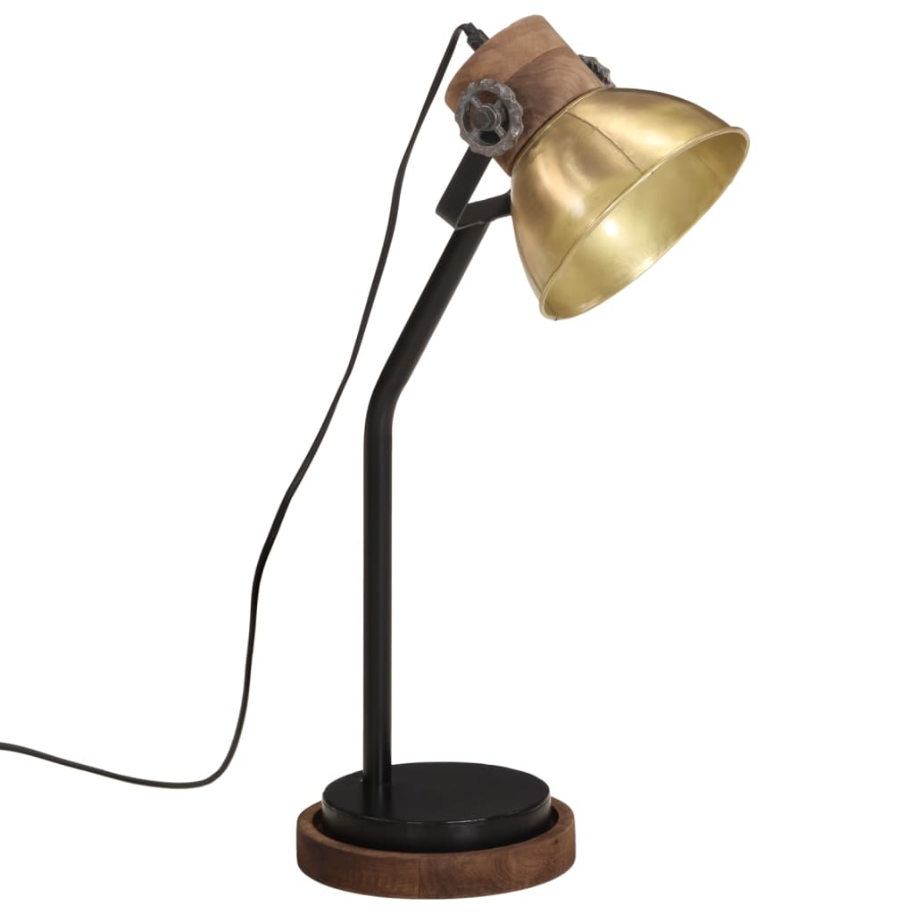 VidaXL Schreibtischlampe 25 W E27 18x18x60 cm Antikmessing