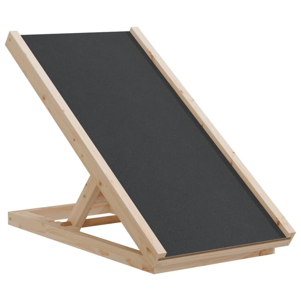 VidaXL Hunderampe 70x35 cm Massivholz Kiefer Grau