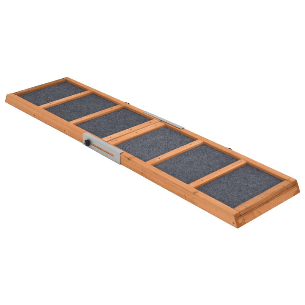 VidaXL Hunderampe 120x30 cm Massivholz Kiefer Grau