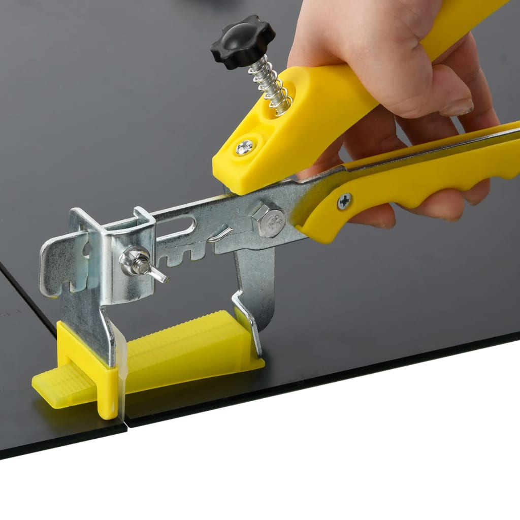 VidaXL Fliesenverlegesystem, 250 Keile, 500 Klemmen, 1,5 mm