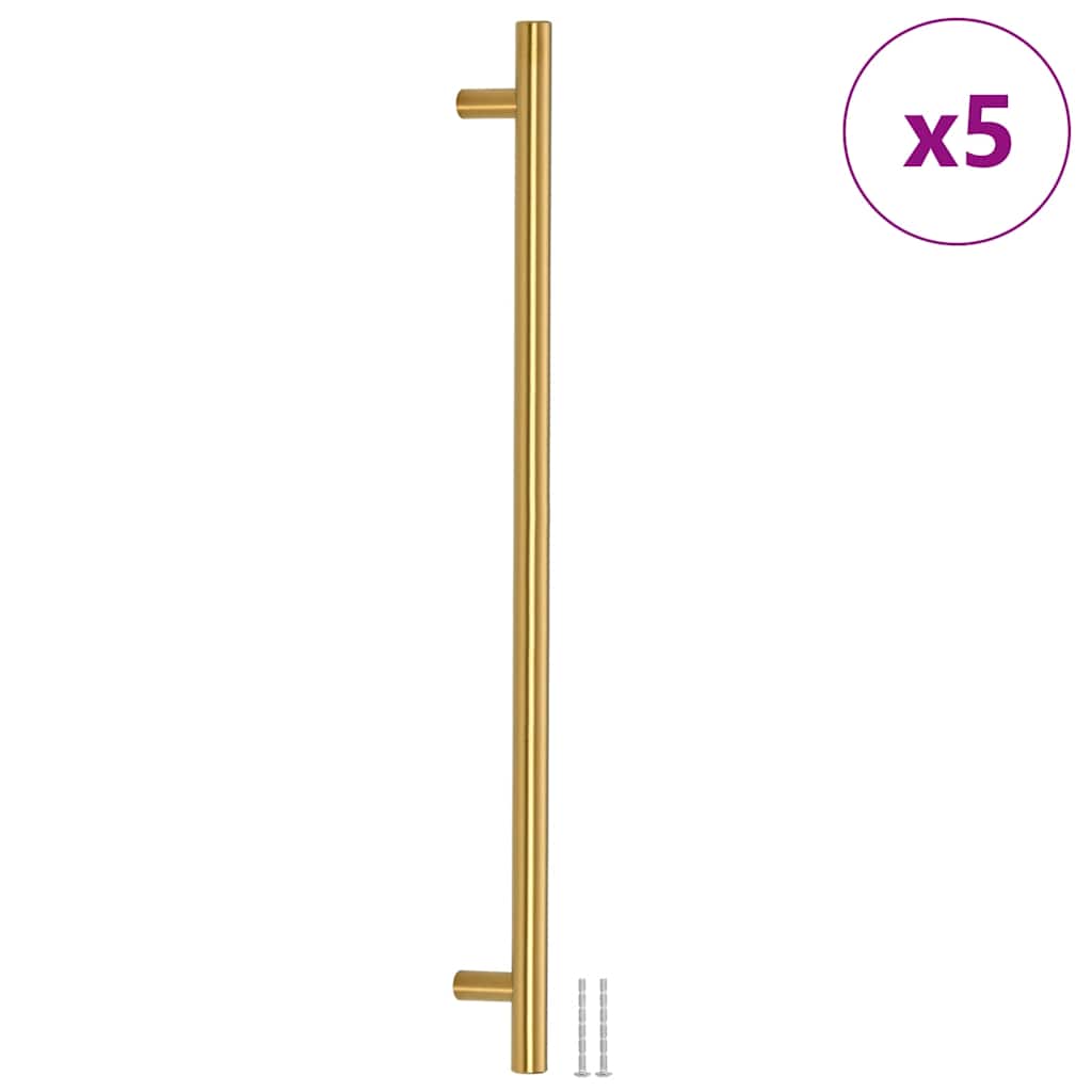 VidaXL Griffe, 5 Stück, 480 mm, Edelstahl, goldfarben