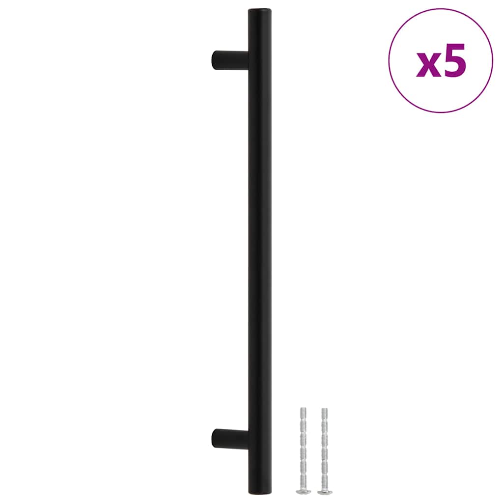 VidaXL Griffe, 5 Stück, 192 mm, Edelstahl, schwarz