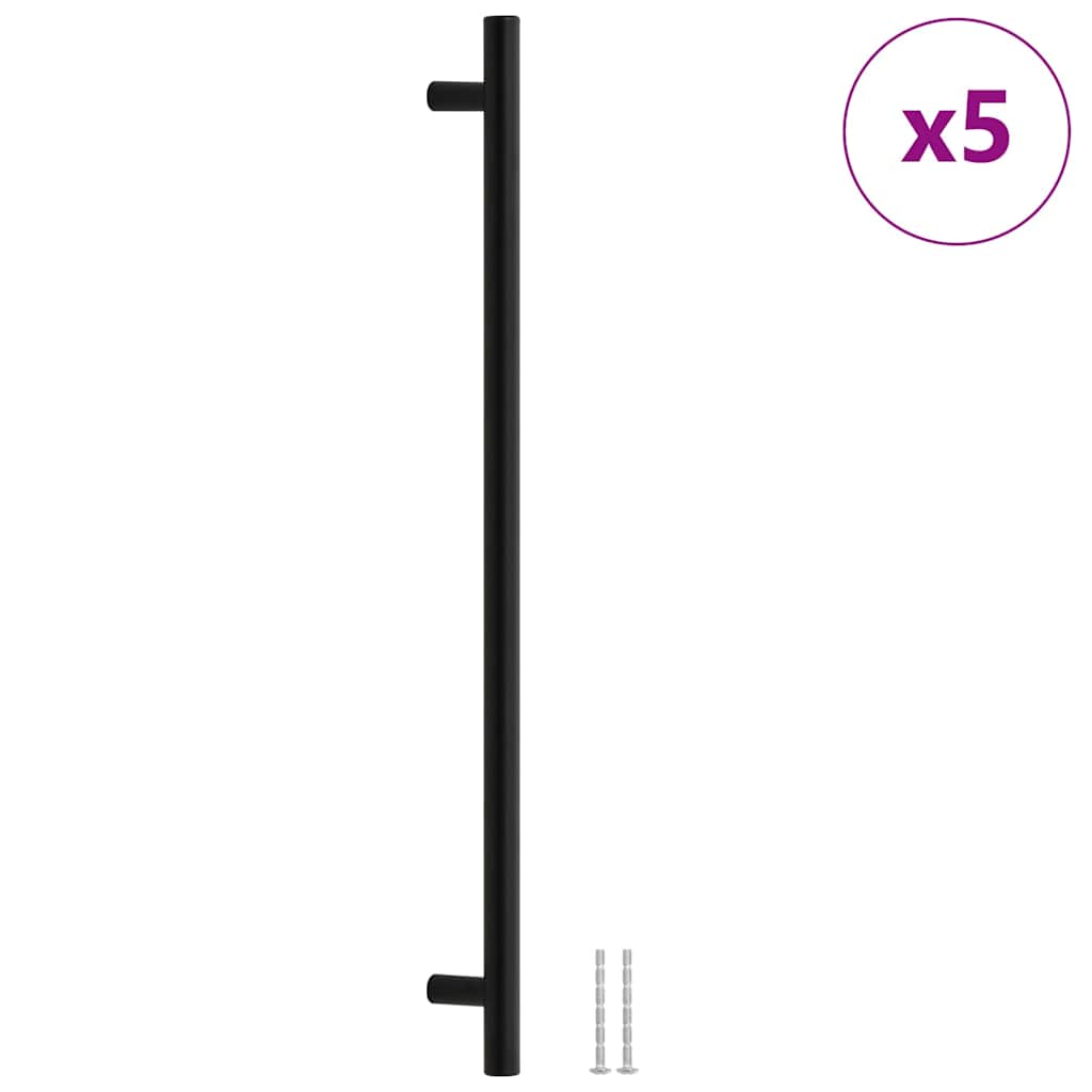 VidaXL Griffe, 5 Stück, 480 mm, Edelstahl, schwarz