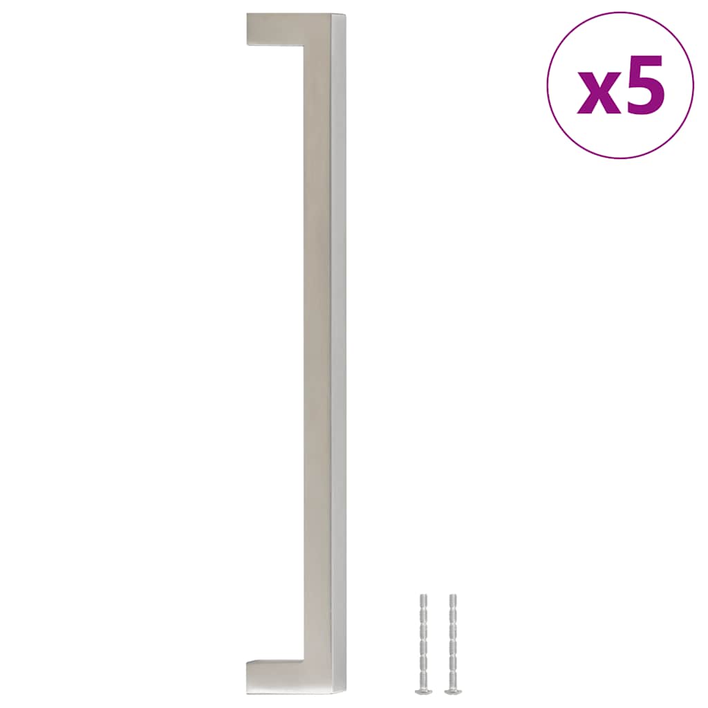 VidaXL Griffe, 5 Stück, 224 mm, Edelstahl, silberfarben