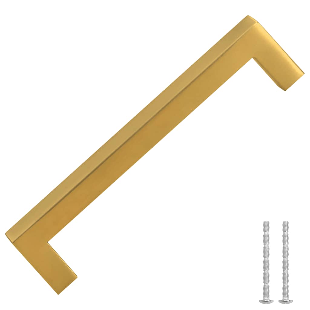VidaXL Griffe, 10 Stück, 128 mm, Edelstahl, goldfarben