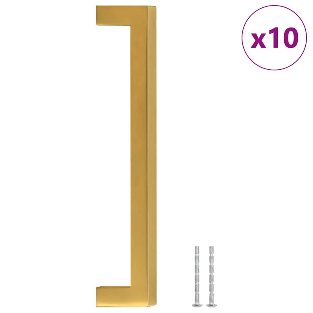 VidaXL Griffe, 10 Stück, 160 mm, Edelstahl, goldfarben