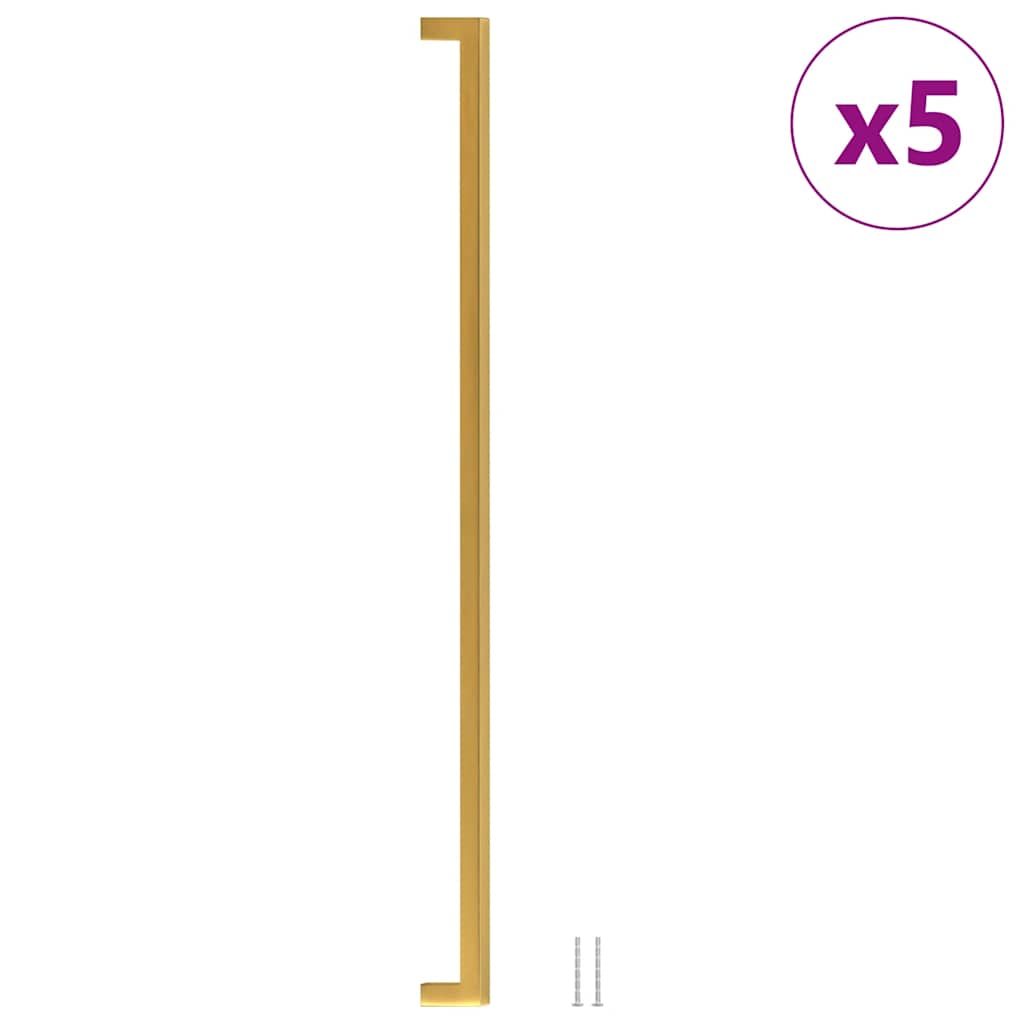 VidaXL Griffe, 5 Stück, 480 mm, Edelstahl, goldfarben