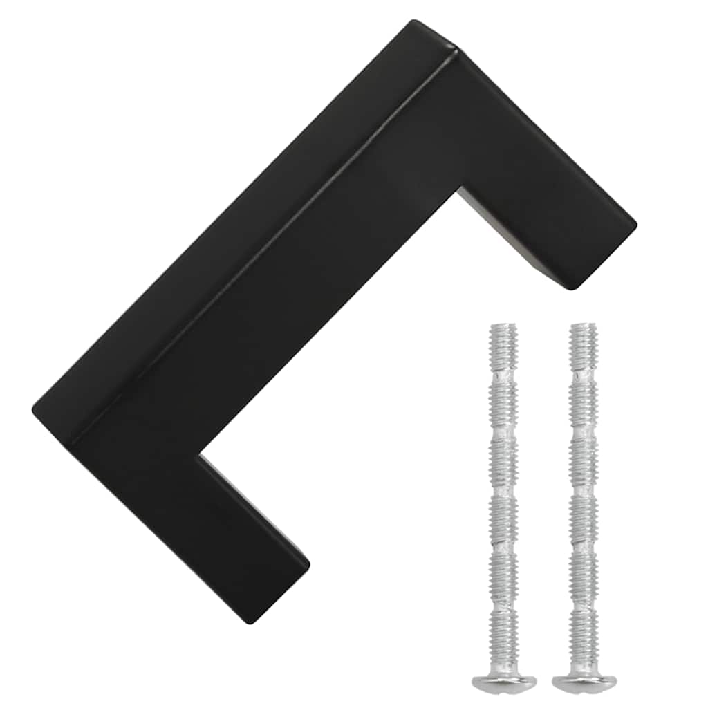 VidaXL Griffe, 10 Stück, 64 mm, Edelstahl, schwarz