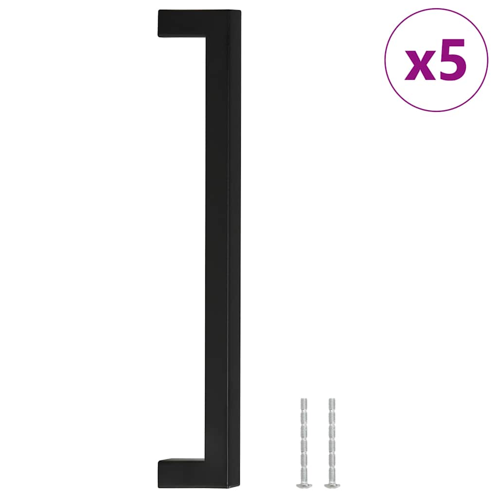VidaXL Griffe, 5 Stück, 224 mm, Edelstahl, schwarz
