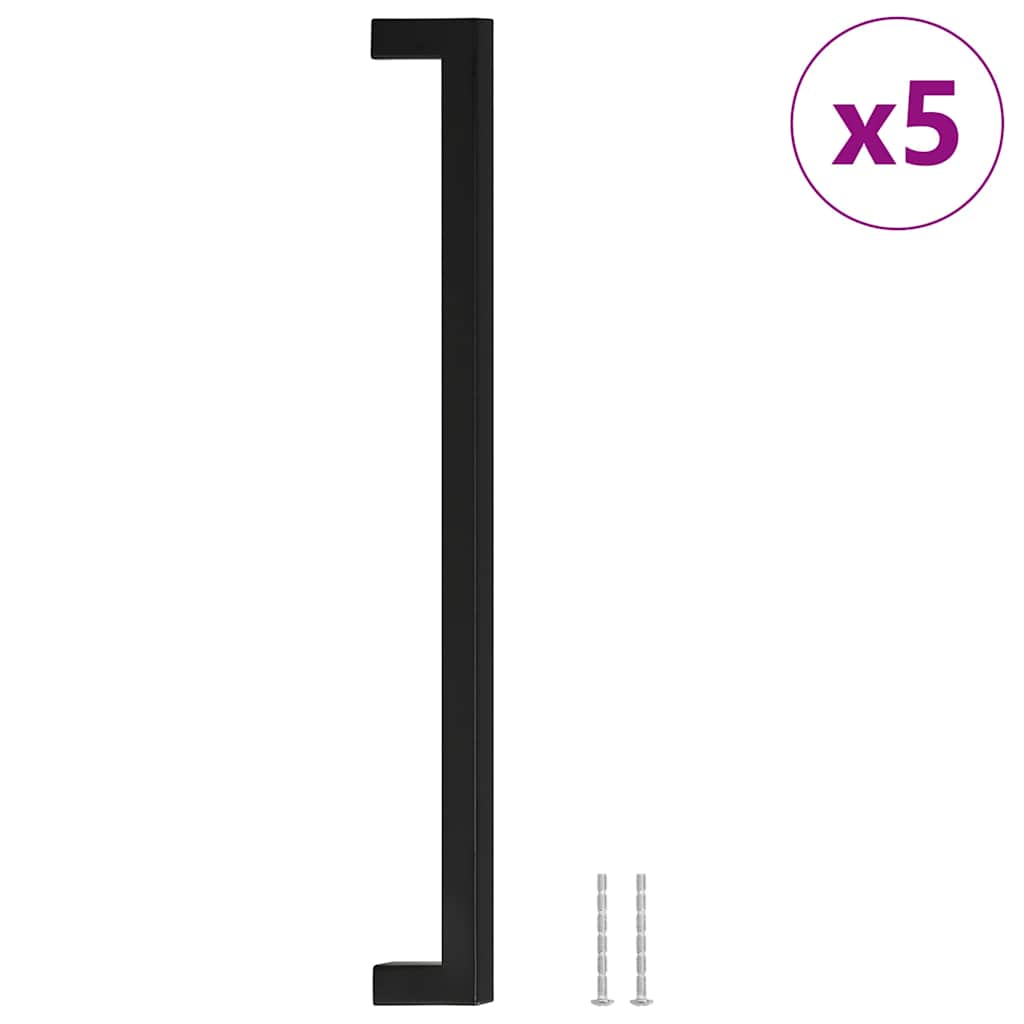 VidaXL Griffe, 5 Stück, 320 mm, Edelstahl, schwarz