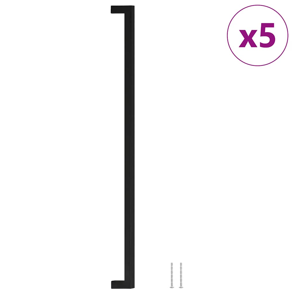 VidaXL Griffe, 5 Stück, 480 mm, Edelstahl, schwarz