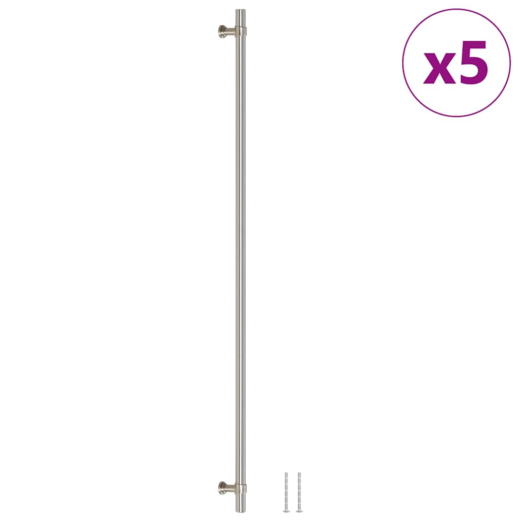 VidaXL Griffe, 5 Stück, 480 mm, Edelstahl, silberfarben