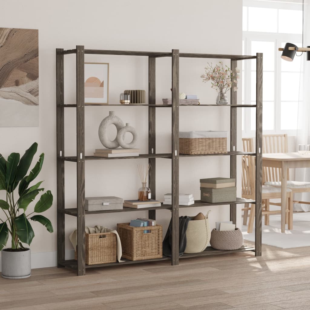 VIDAXL-LAGERRECHEN 5-lagig 170x38x170 cm Festkiefergrau