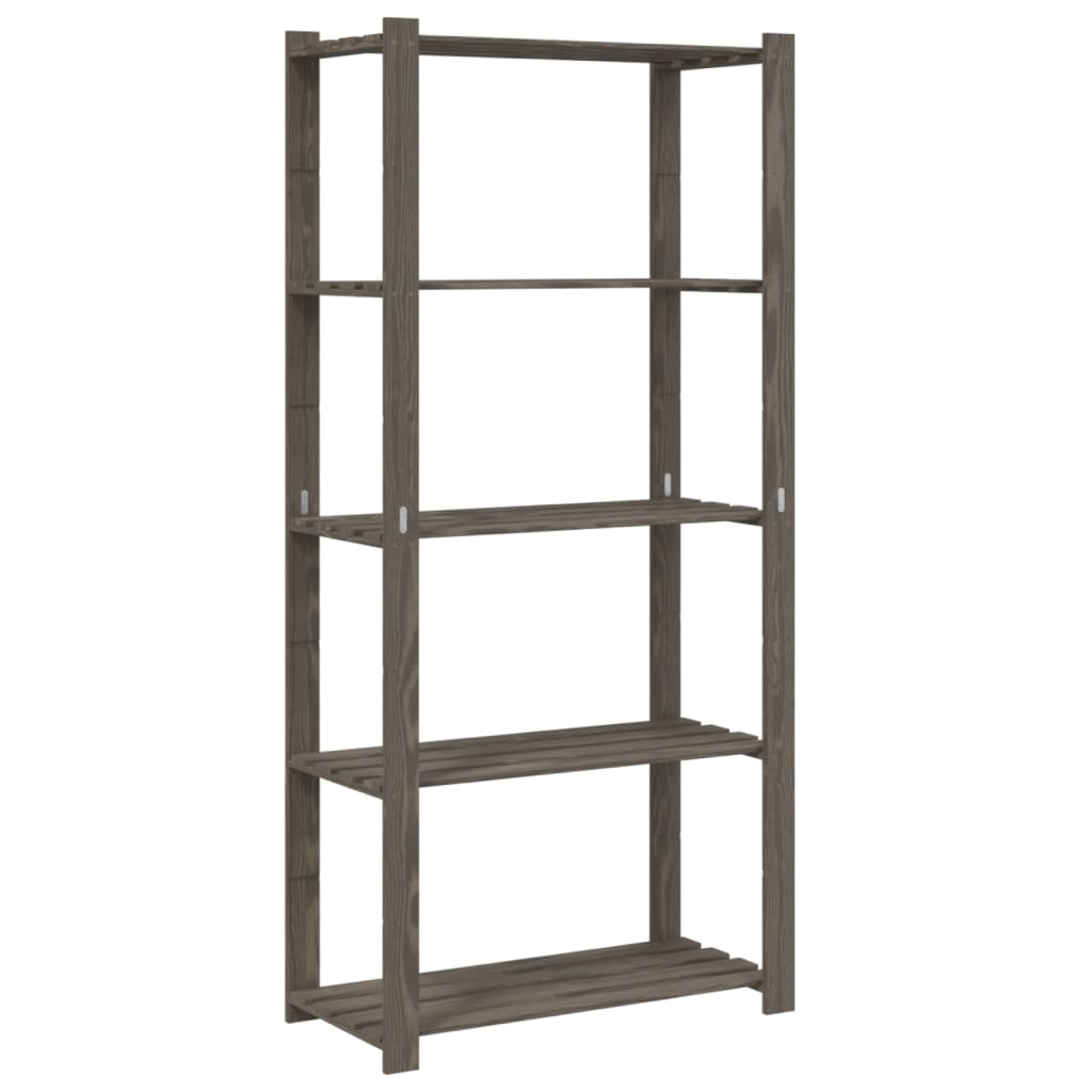 VIDAXL-LAGE-RABE 5-lagig 80x38x170 cm Festkiefergrau