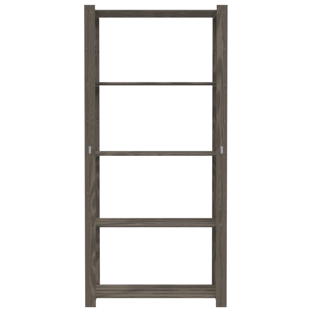 VIDAXL-LAGE-RABE 5-lagig 80x38x170 cm Festkiefergrau