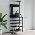VidaXL -Kleidungsständer mit Schuhständer 70x34x184 cm schwarz