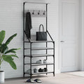 VIDAXL -Kleidungsständer mit Schuhregal 70x34x184 cm grau Sonoma Eiche Farbe