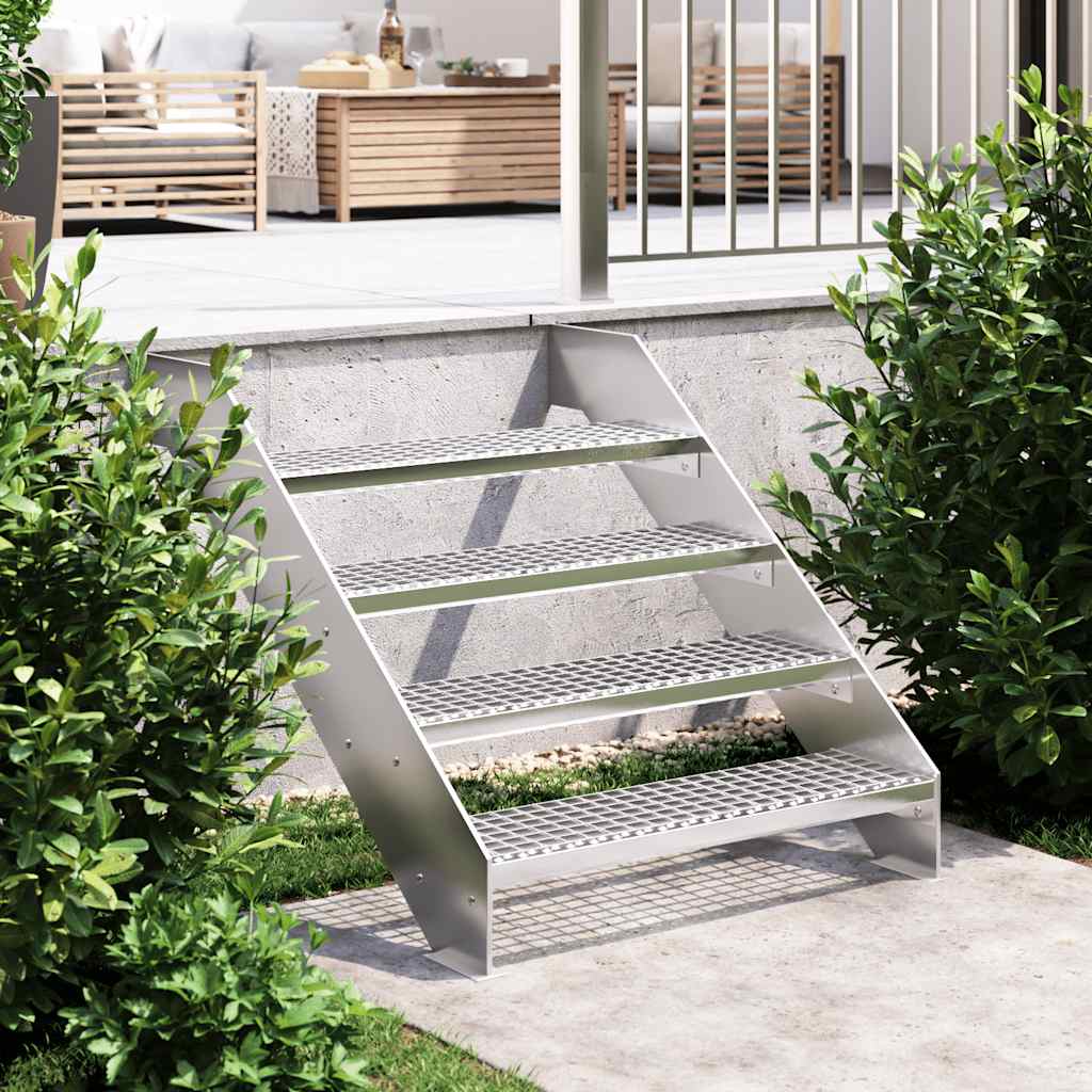 VidaXL Treppenstufenrost 80x24x7 cm, verzinkter Stahl