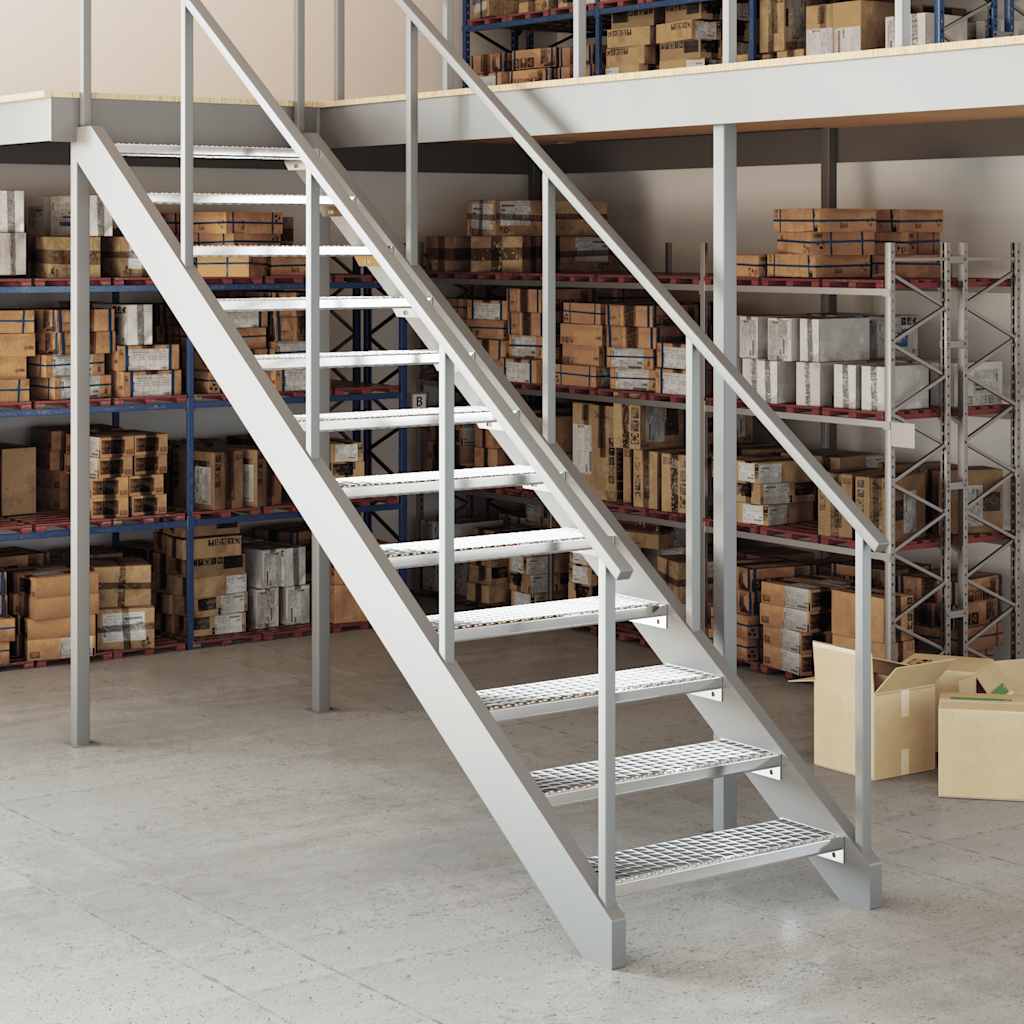 VidaXL Treppenstufenrost 80x24x7 cm, verzinkter Stahl
