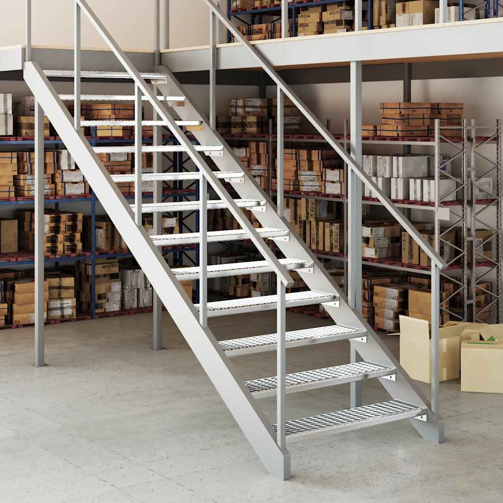 VIDAXL STEP Stufengitter 100x24x7 cm verzinkter Stahl