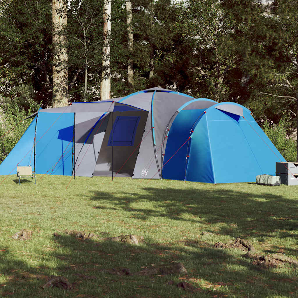 Vidaxl Dome Zelt für 12 Personen, waschmaschinenfest, blau