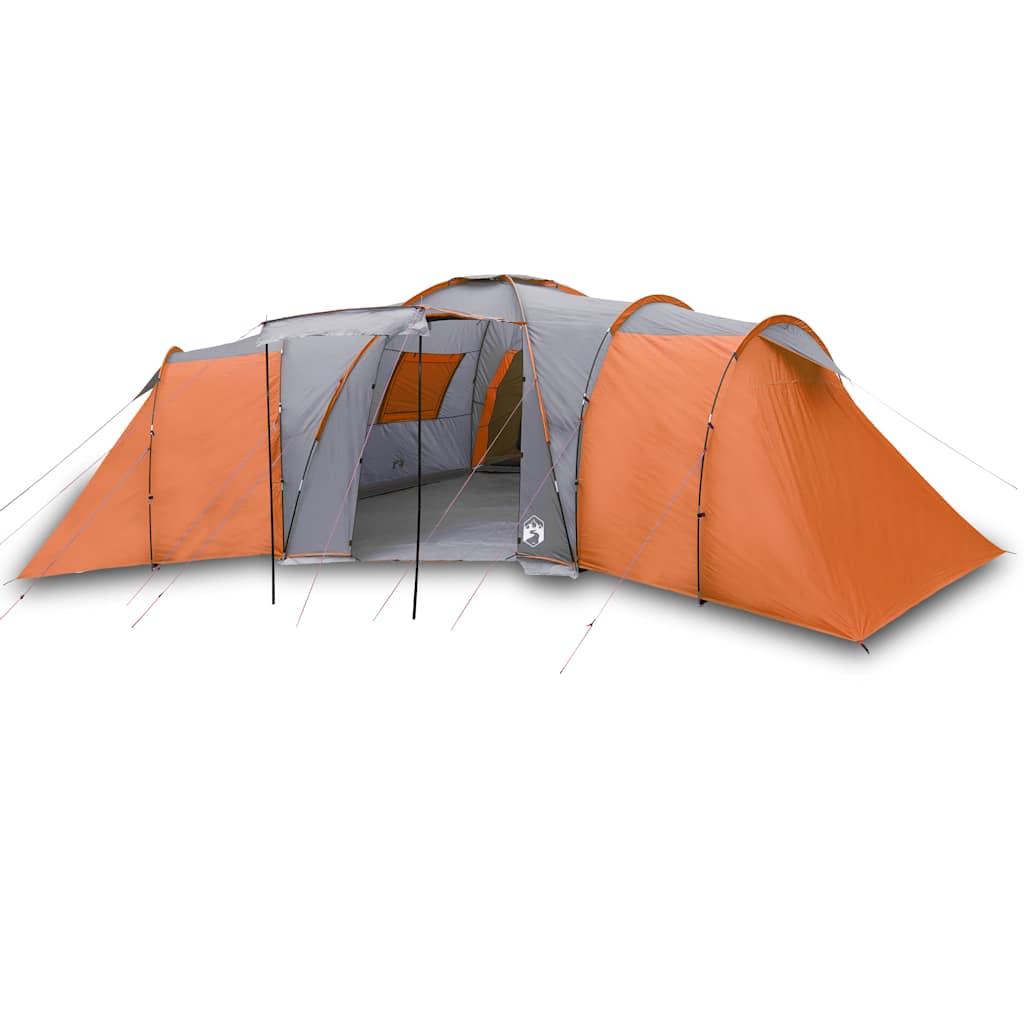Vidaxl Dome Zelt 12-Personen-Waschmaschinen in Grau und Orange