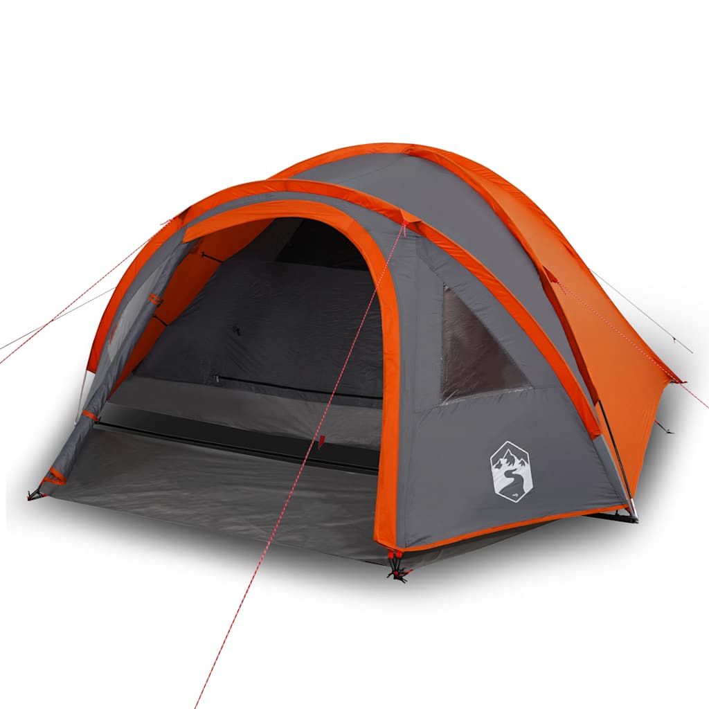 Vidaxl Dome Zelt 4-Personen-Waschmaschinen in Grau und Orange