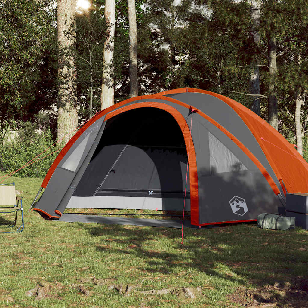 Vidaxl Dome Zelt 4-Personen-Waschmaschinen in Grau und Orange